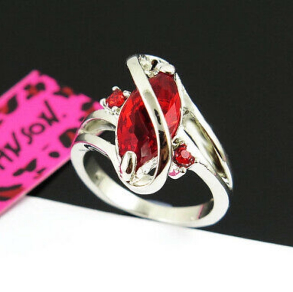 Betsey Johnson's Marquise Ruby Ring - Picture 2 of 3